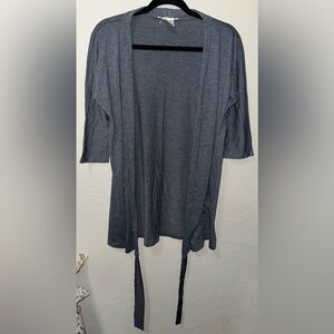 Vintage Charlotte Russe Open Front Ribbon Tie Up Cardigan Kimono Duster